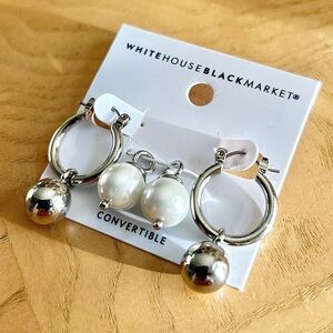 NWT White House Black Market Convertible Earrings Set